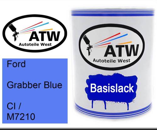 Ford, Grabber Blue, CI / M7210: 1L Lackdose, von ATW Autoteile West.
